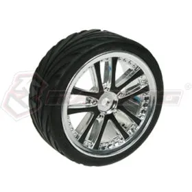 3Racing 5 Dual Spoke Roues Touring 1/10 24mm Noires x4