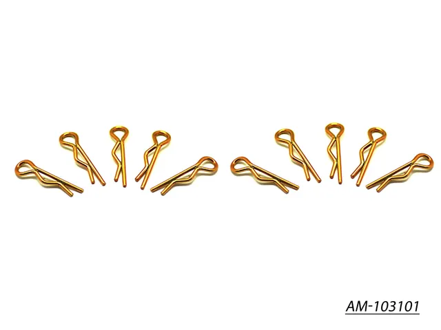 Arrowmax Body Clip 1/10 Or x10 AM-103101 Clips Carrosserie