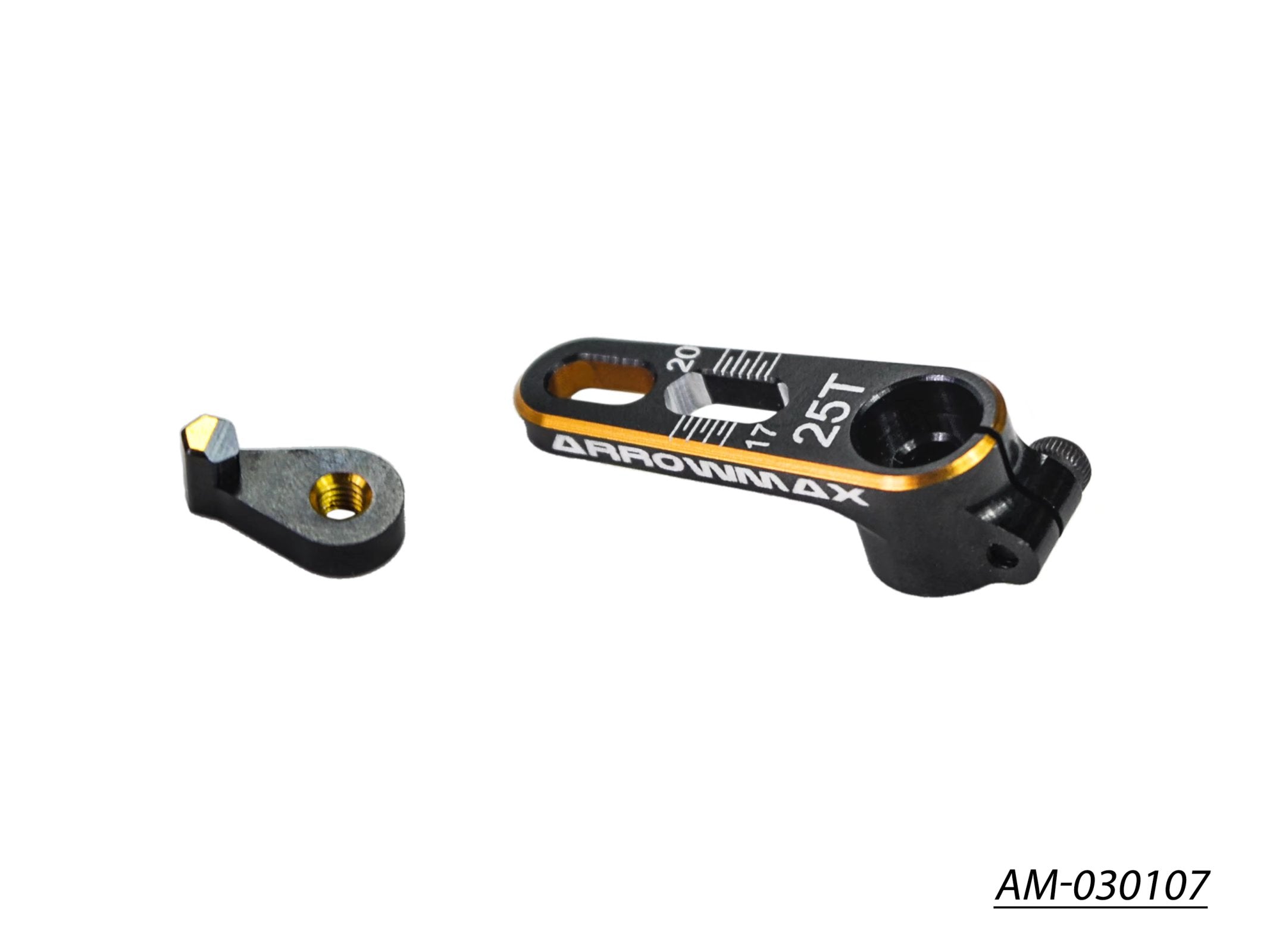 Arrowmax AM-030107 palonnier servo alu 25T noir doré