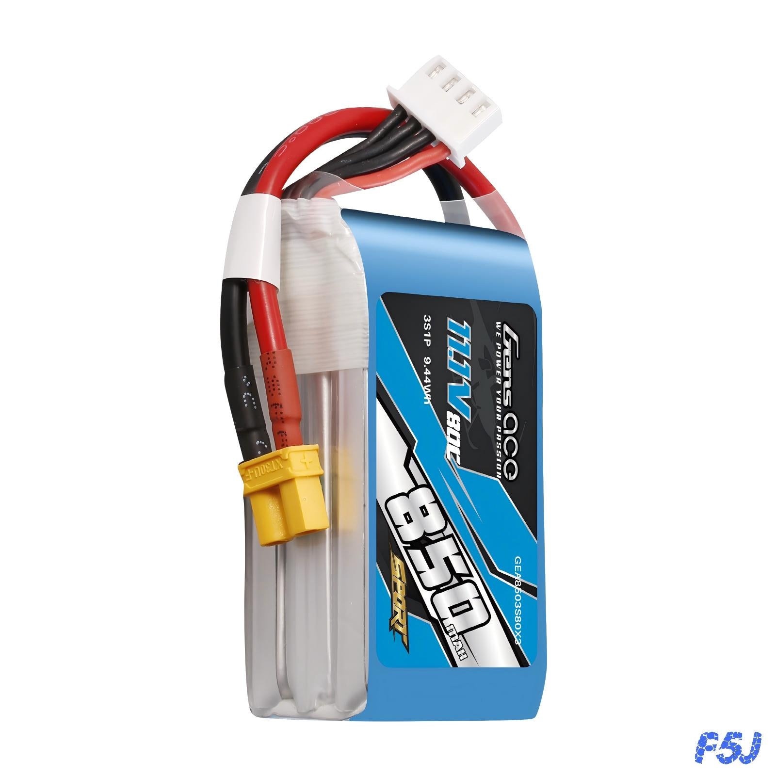 Gens Ace Sport 850mAh 3S 11.1V batterie LiPo 80C XT30