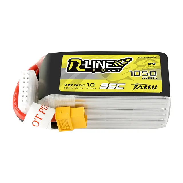 Tattu R-Line 1050mAh 6S 95C batterie Lipo XT60 drone FPV