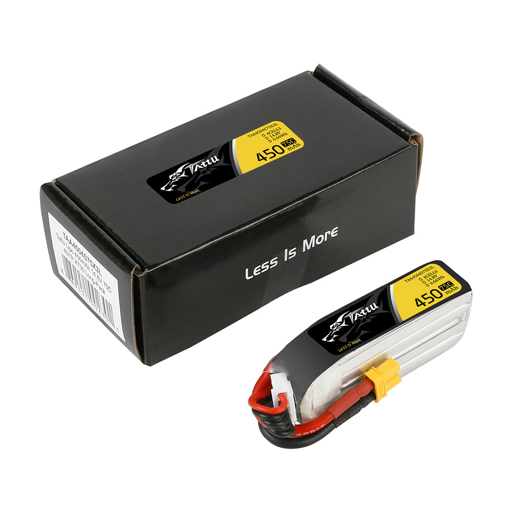 Tattu 450mAh 4S batterie FPV 14.8V 75C XT30 Cinewhoop