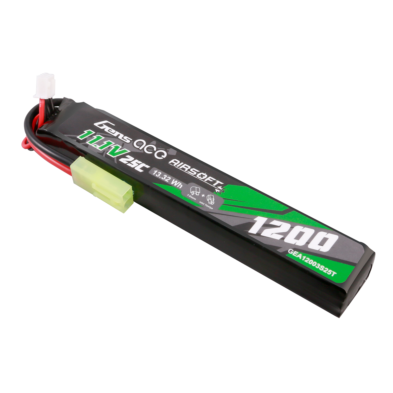 Gens Ace Airsoft 1200mAh 3S batterie lipo Tamiya 11.1V