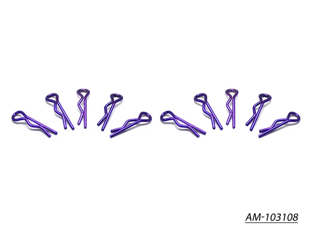 Arrowmax AM-103108 clips carrosserie 1/10 violet x10