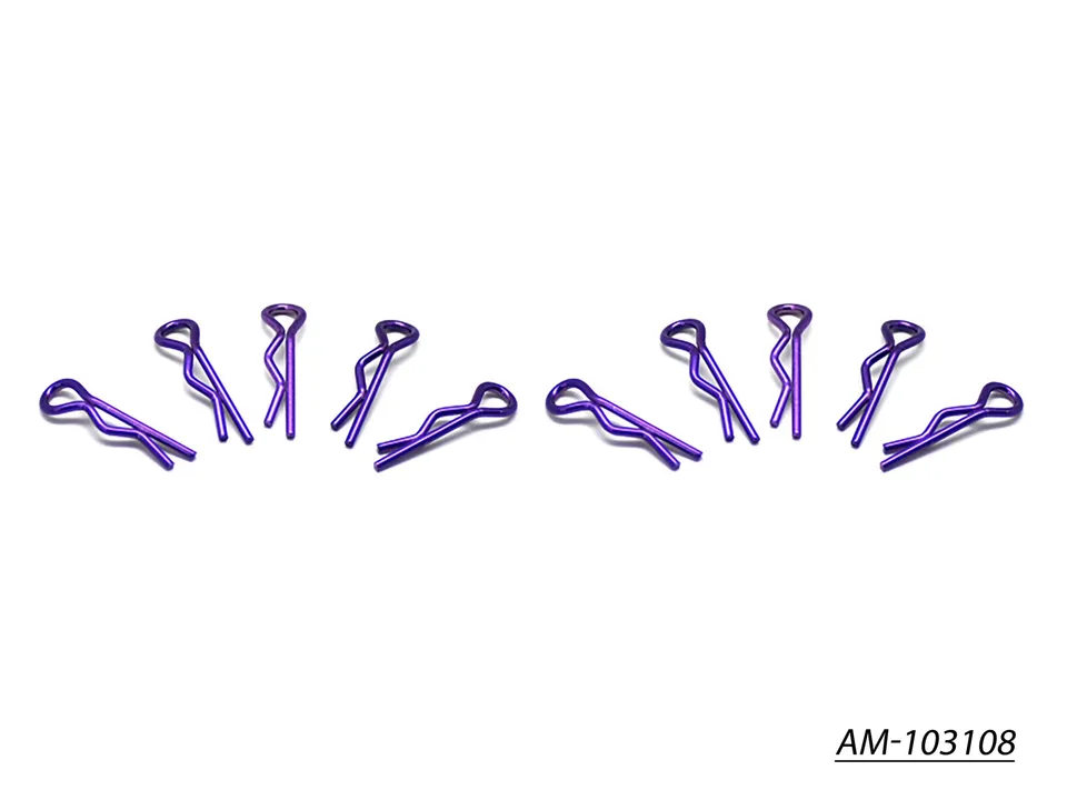 Arrowmax AM-103108 clips carrosserie 1/10 violet x10