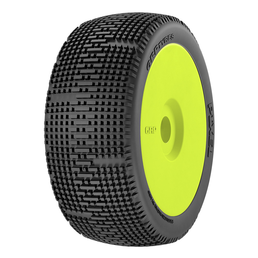 GRP 1:8 Buggy Pixel N35 pneu jaune paire clay