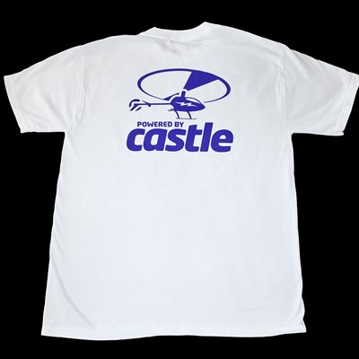 Castle Gear t-shirt Heli bleu / blanc coton M à XXL