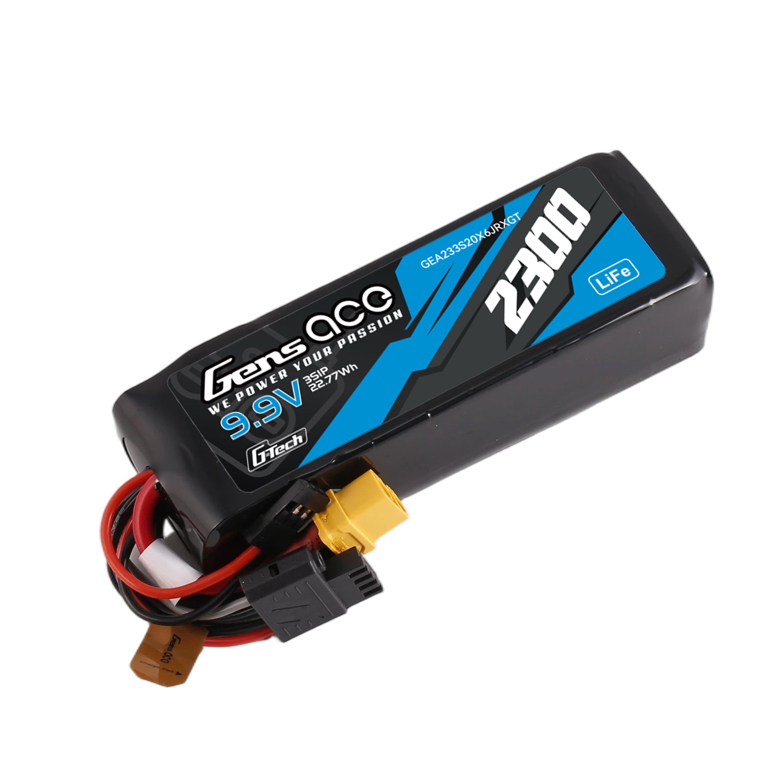 Gens Ace 2300mAh 3S 20C batterie LiFe 9,9V XT60 radio