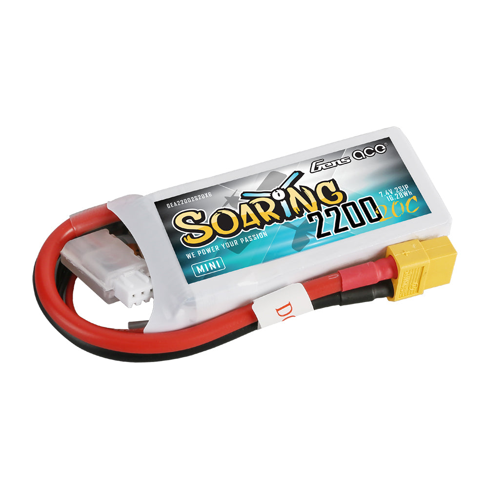 Gens Ace Air Classic 2200mAh 2S batterie LiPo 7.4V XT60