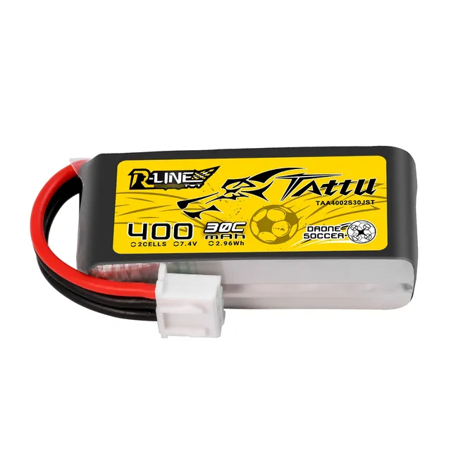 Tattu R-Line 400mAh 2S batterie lipo 7.4V JST-XHR Drone Soccer