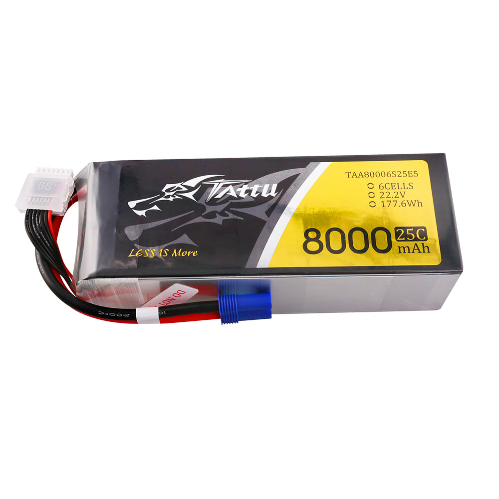 Tattu UAV Classic 8000mAh 6S 25C Batterie Lipo EC5 drone