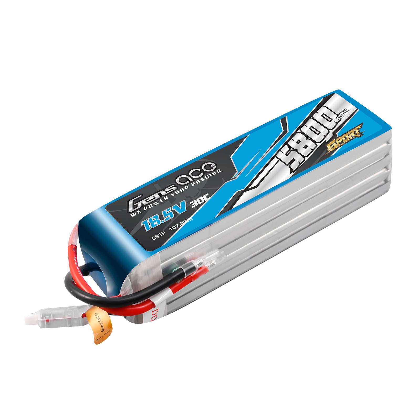 Gens Ace Sport 5800mAh 5S batterie LiPo 30C sans prise