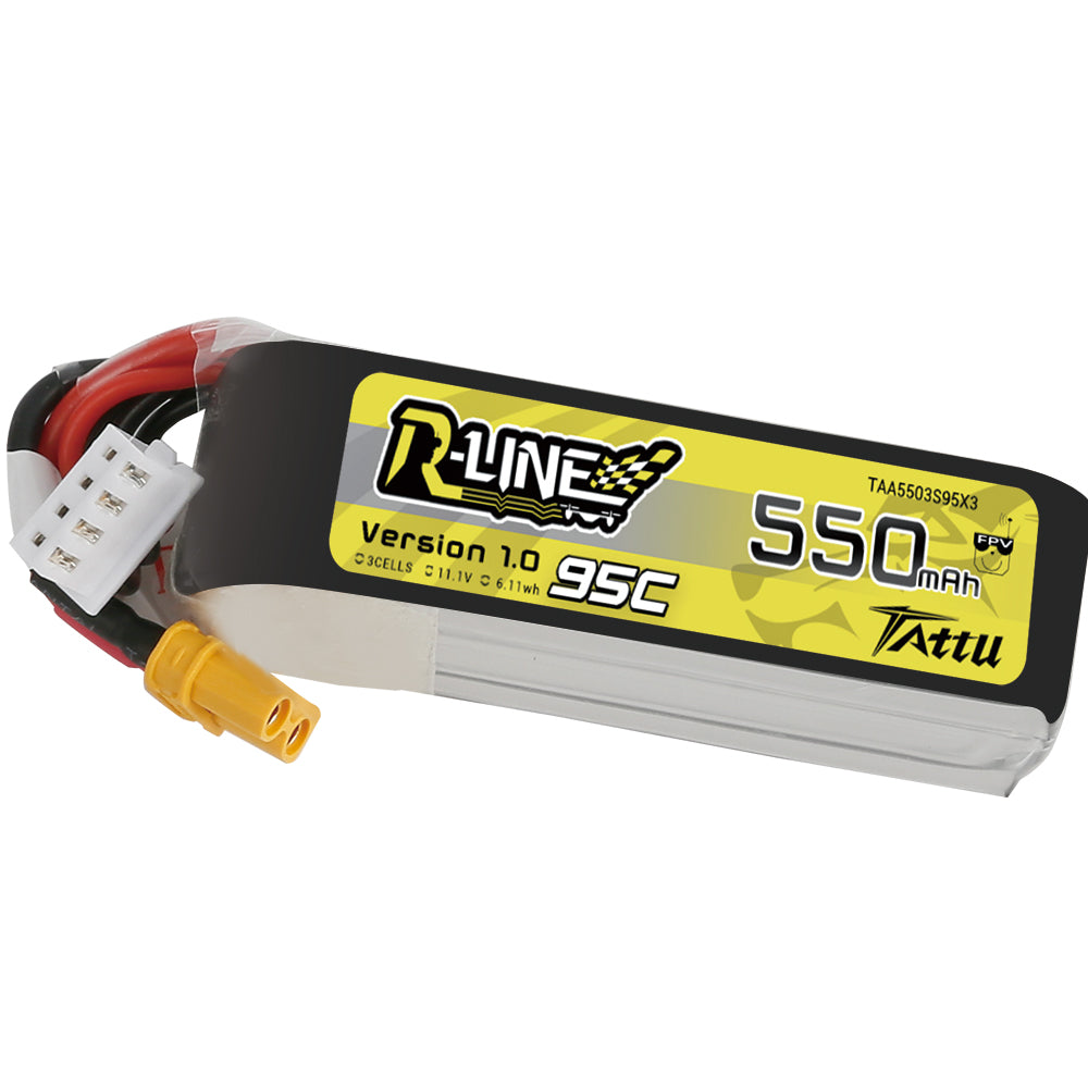 Tattu R-Line 550mAh 3S 95C batterie LiPo XT30 11,1V
