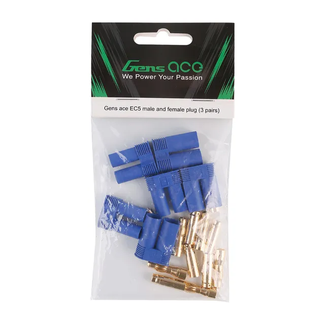 Gens Ace EC5 prise RC mâle femelle lot 3 paires