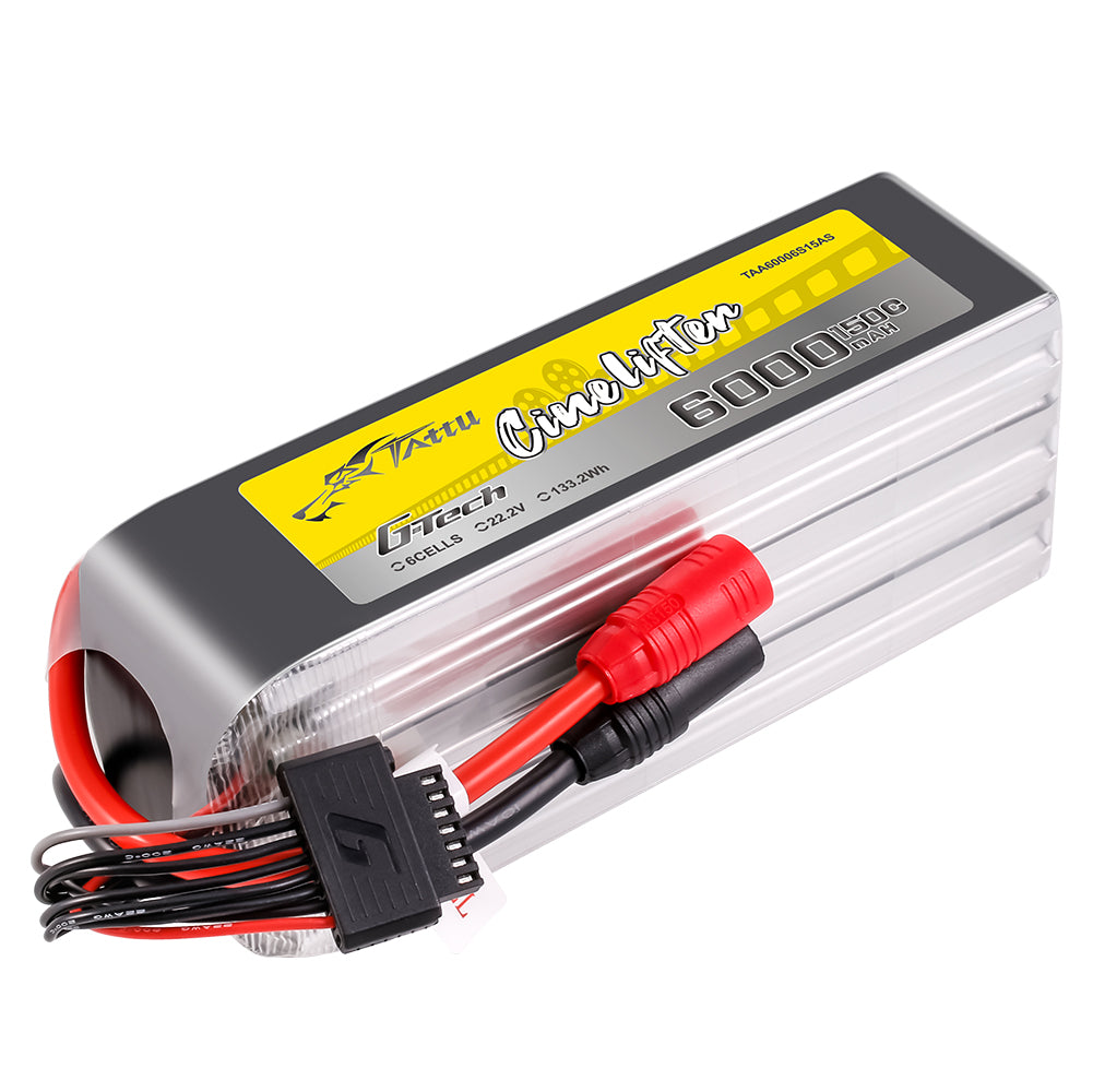 Tattu Cinelifter 6000mAh 6S batterie LiPo 150C AS150