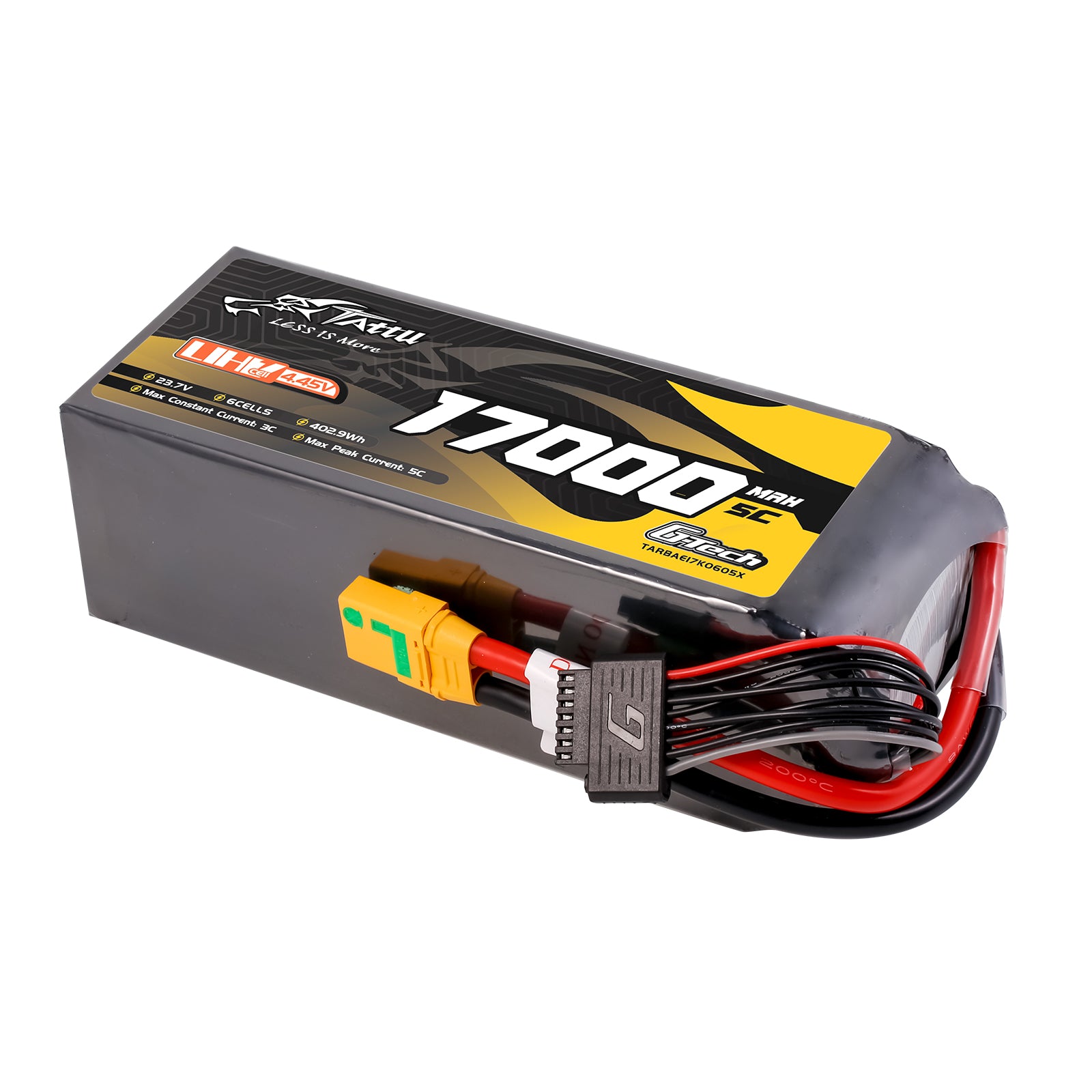 Tattu UHV 17000mAh 6S 5C batterie Lipo XT90S-F G-Tech