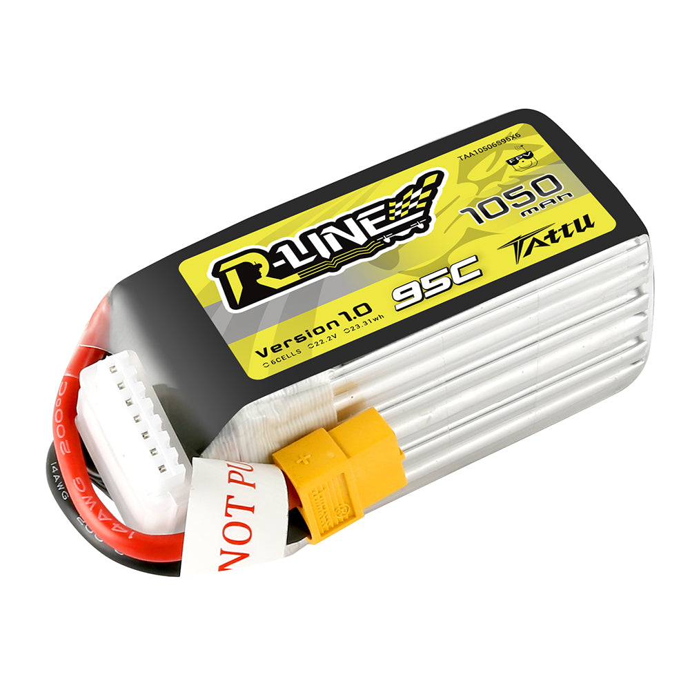Tattu R-Line 1050mAh 6S 95C batterie Lipo XT60 drone FPV