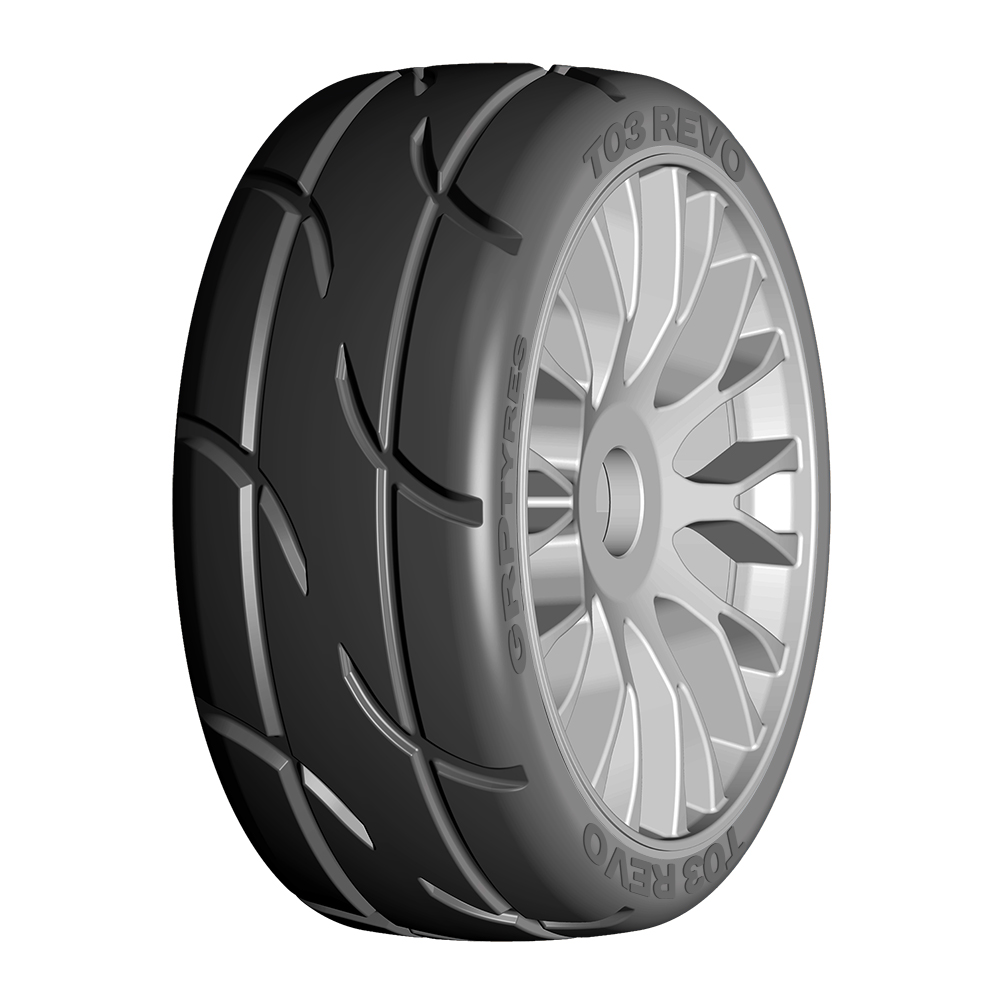 GRP GT Revo XM3 pneu GT 1/8 sculpté - paire collée