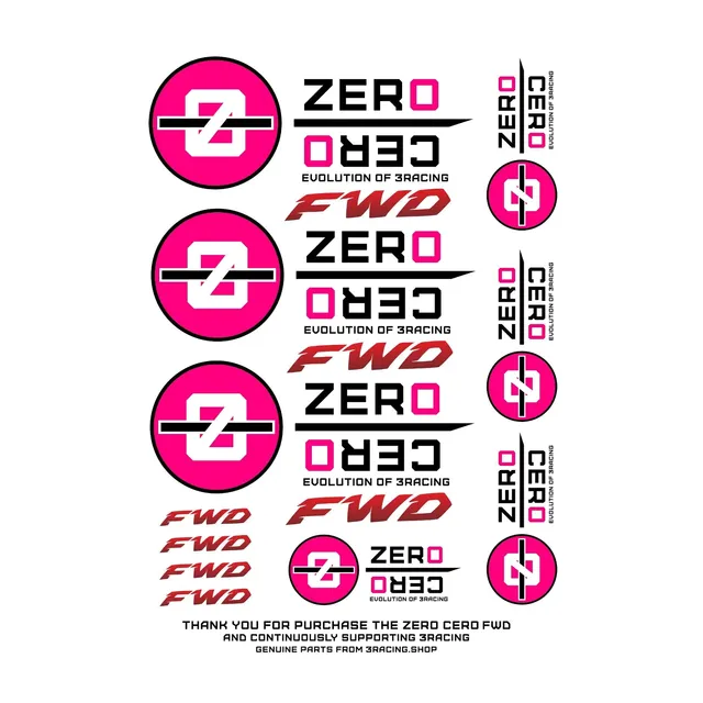 3Racing Zero Cero décal crystal 3RAD-SK14 carrosserie