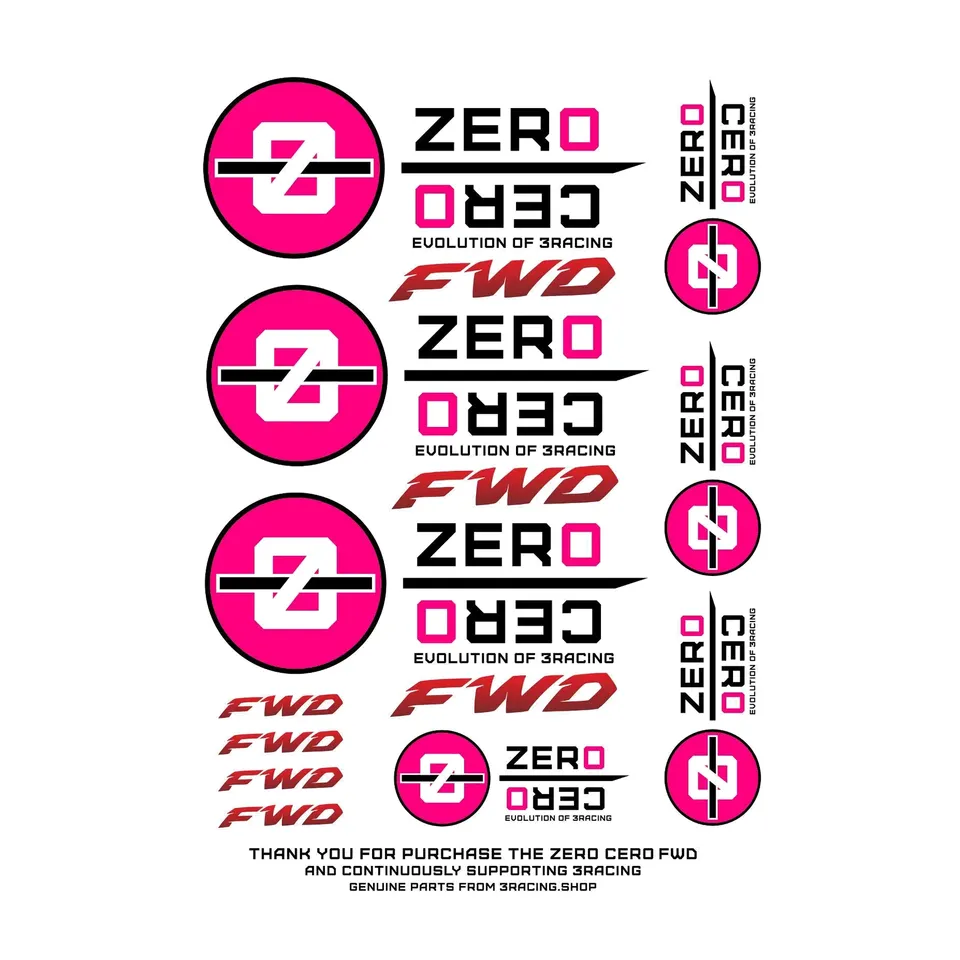 3Racing Zero Cero décal crystal 3RAD-SK14 carrosserie