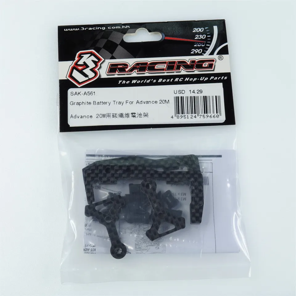 3Racing Advance SAK-A561 support batterie graphite 20M