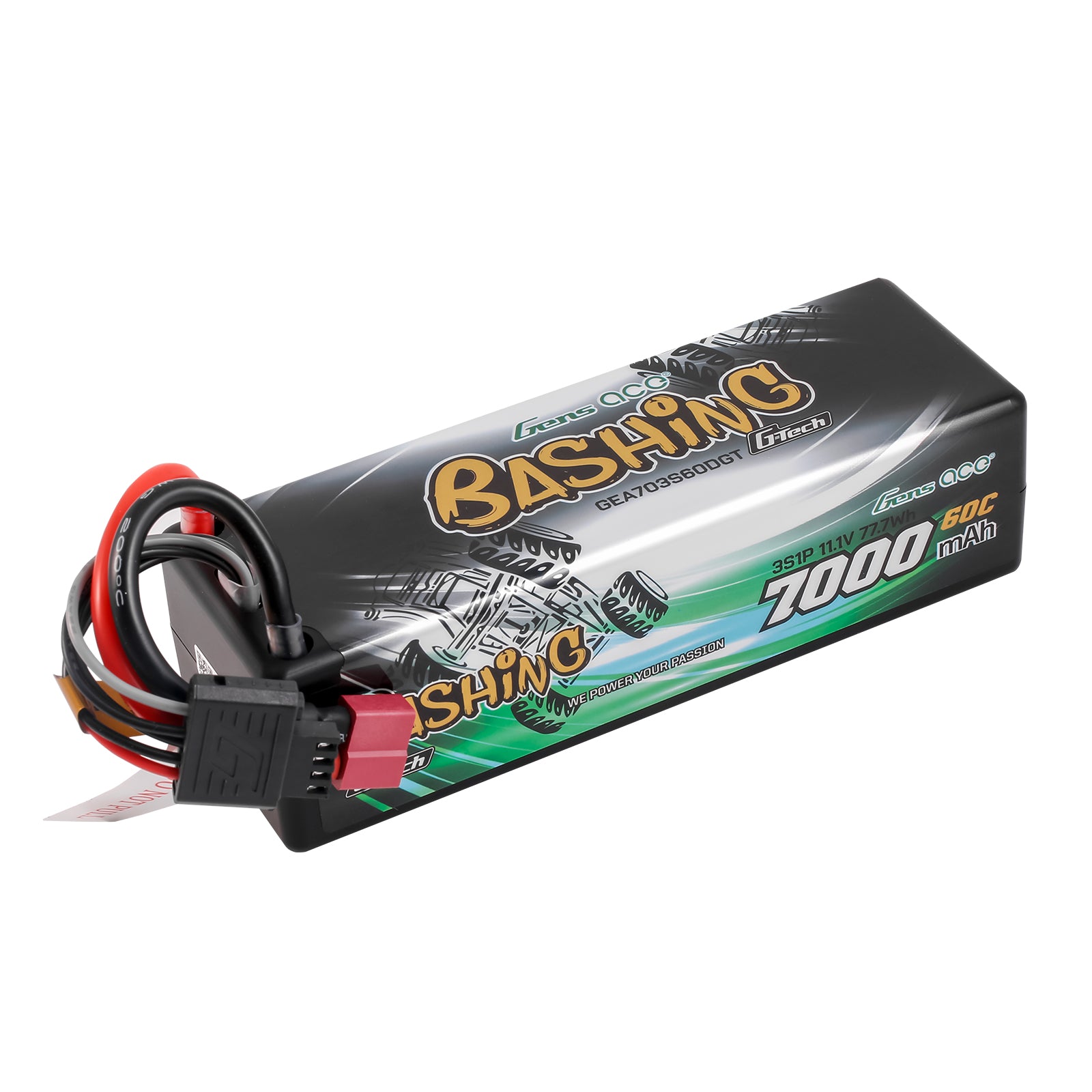 Gens Ace Bashing 7000mAh 3S batterie LiPo 11.1V 60C Deans