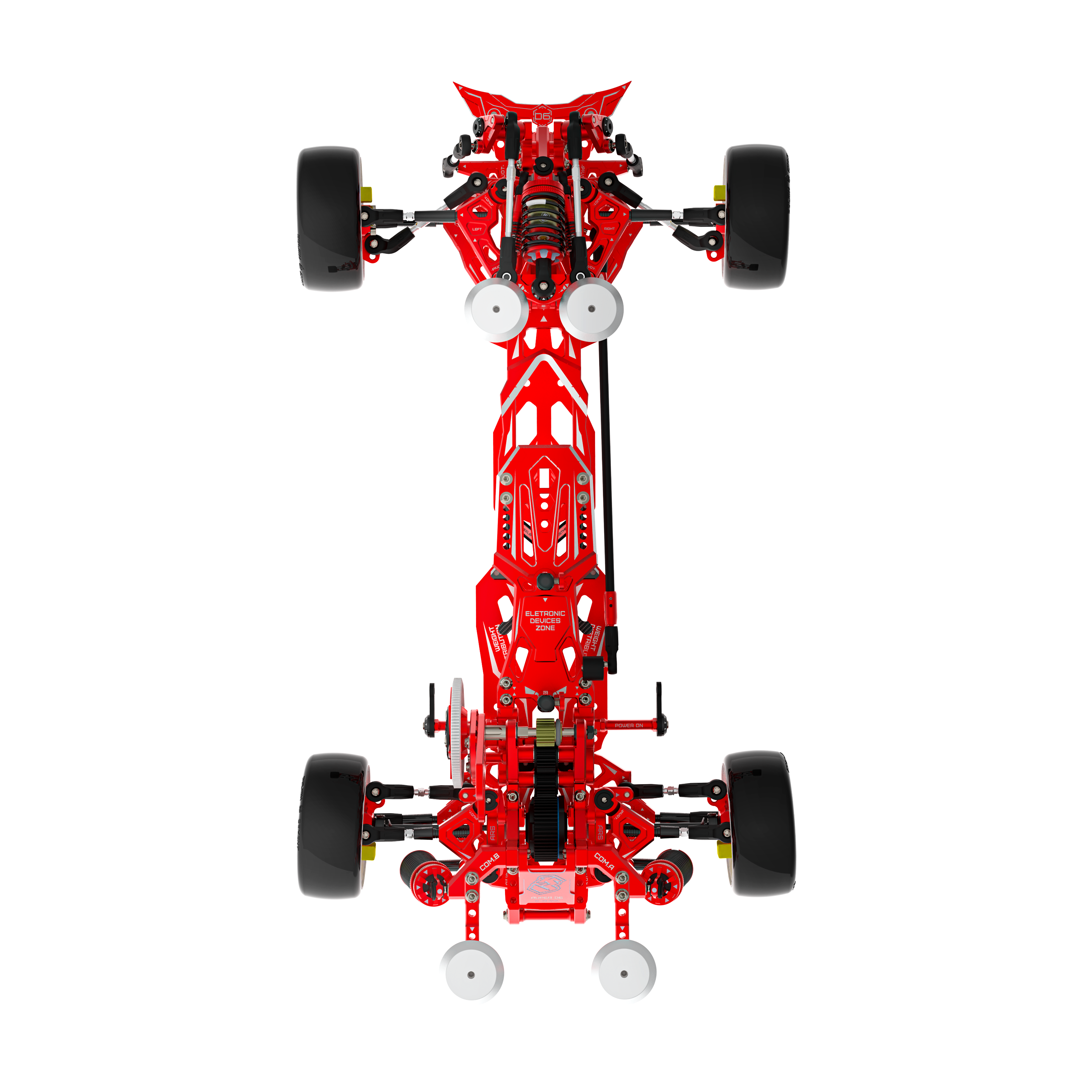 3Racing KIT-AUPERD6 voiture drift 1/10 rouge courroie