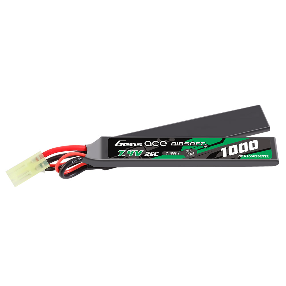 Gens Ace 1000mAh 2S 25C batterie airsoft Tamiya x2