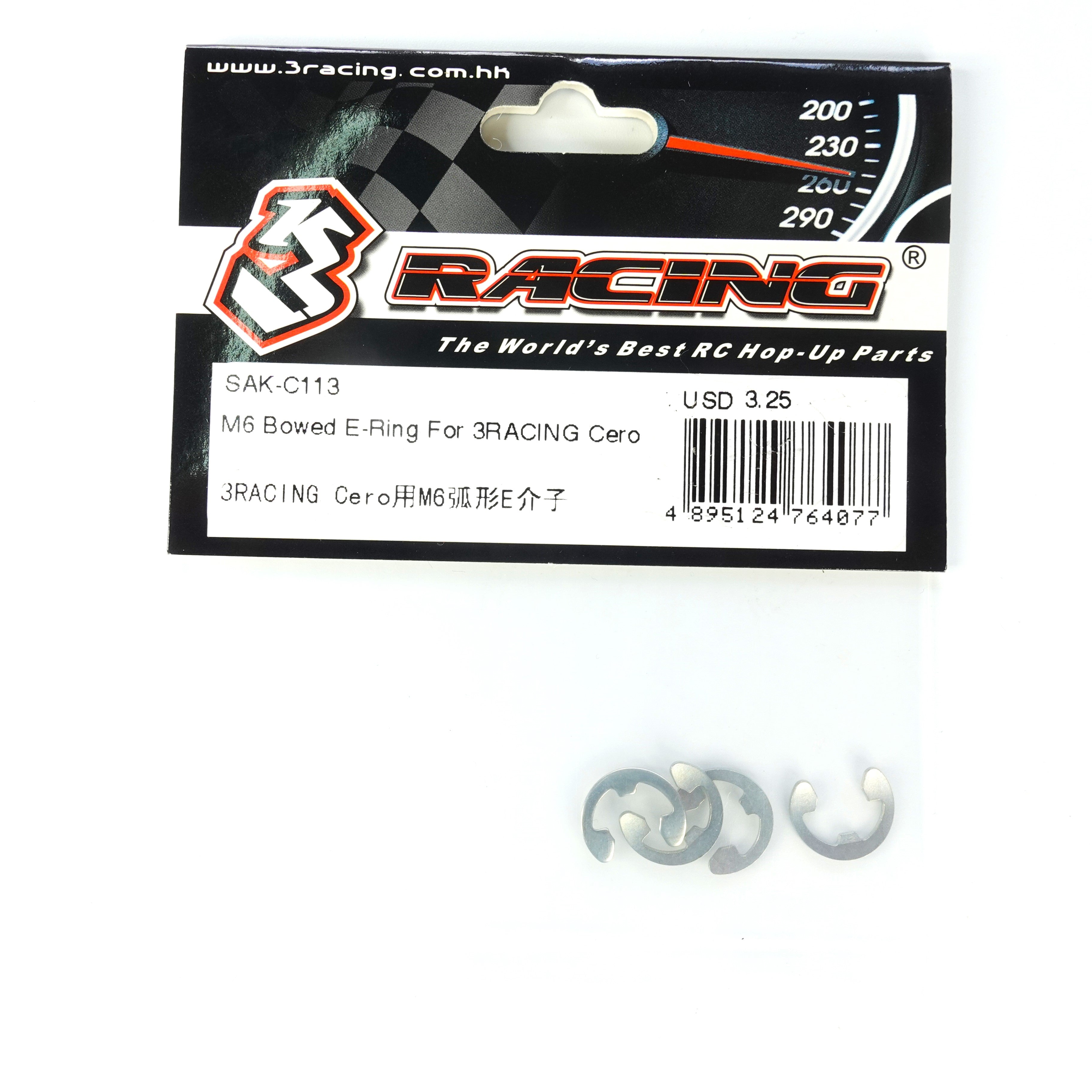 3Racing Cero SAK-C113 Circlip Bombé M6 E-Ring