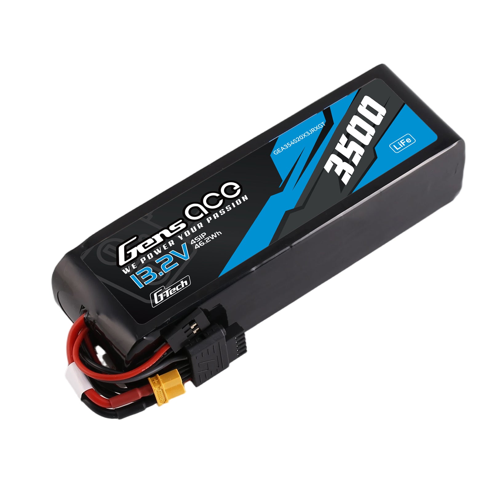 Gens Ace 3500mAh 4S 20C batterie LiFe 13.2V XT30 TX RX