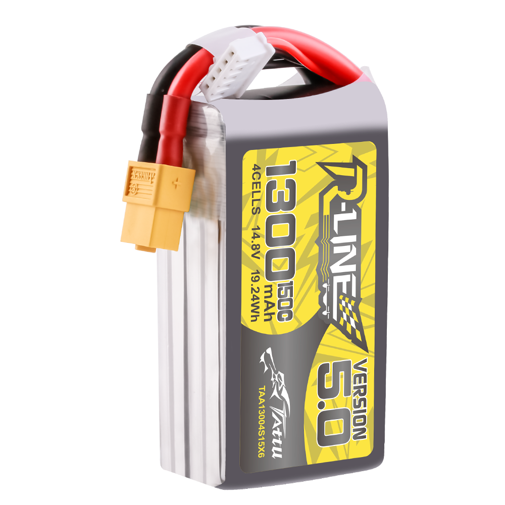 Tattu R-Line 1300mAh 4S 150C 14.8V batterie LiPo XT60 5.0