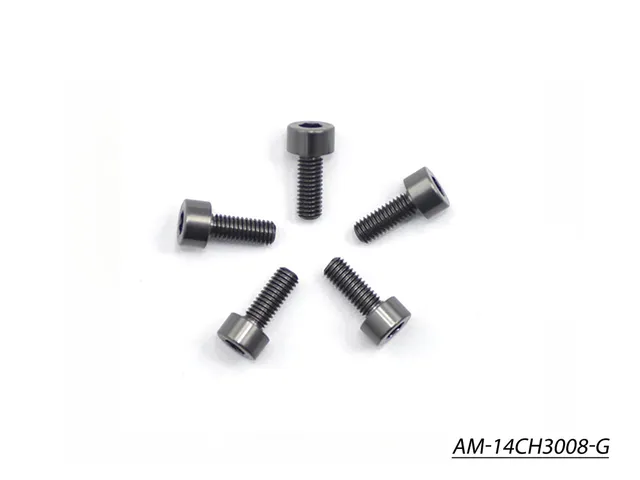 Arrowmax AM-14CH3008-G vis alu M3x8 tête cylindrique grise lot 5