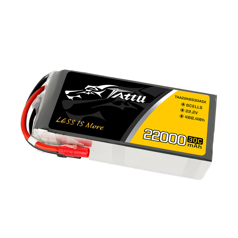 Tattu batterie LiPo 6S 22000mAh 30C AS150 XT150 drone