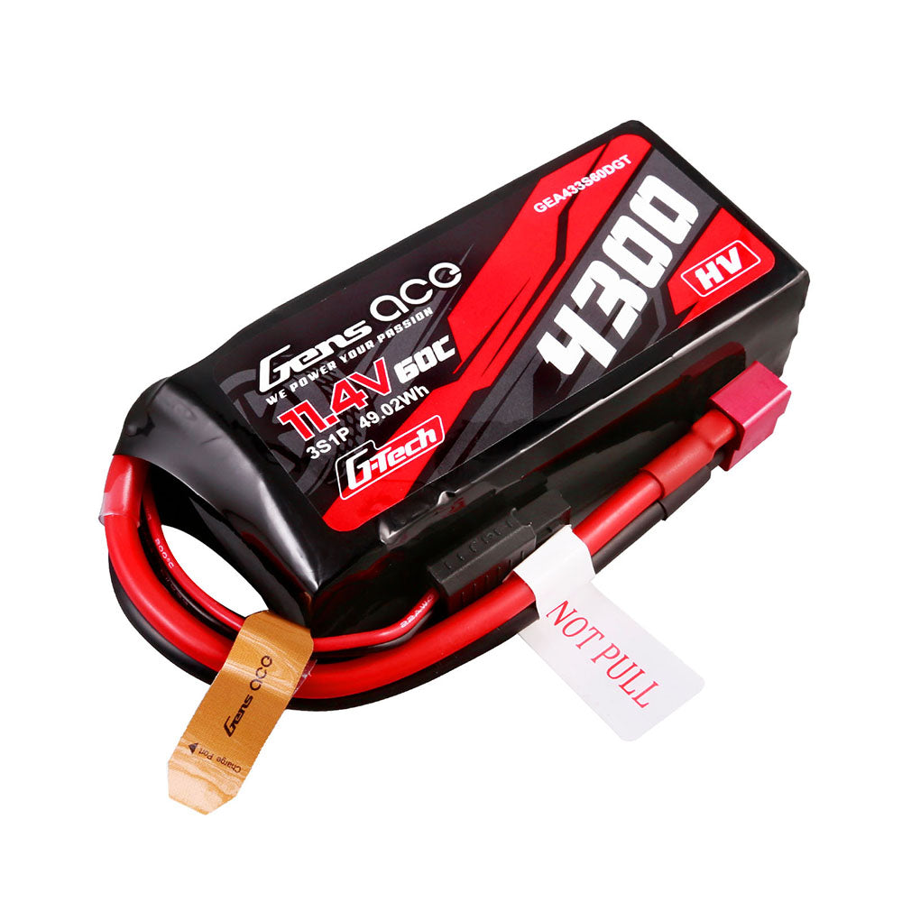 Gens Ace Car Classic 4300mAh 3S batterie LiPo HV 60C Deans