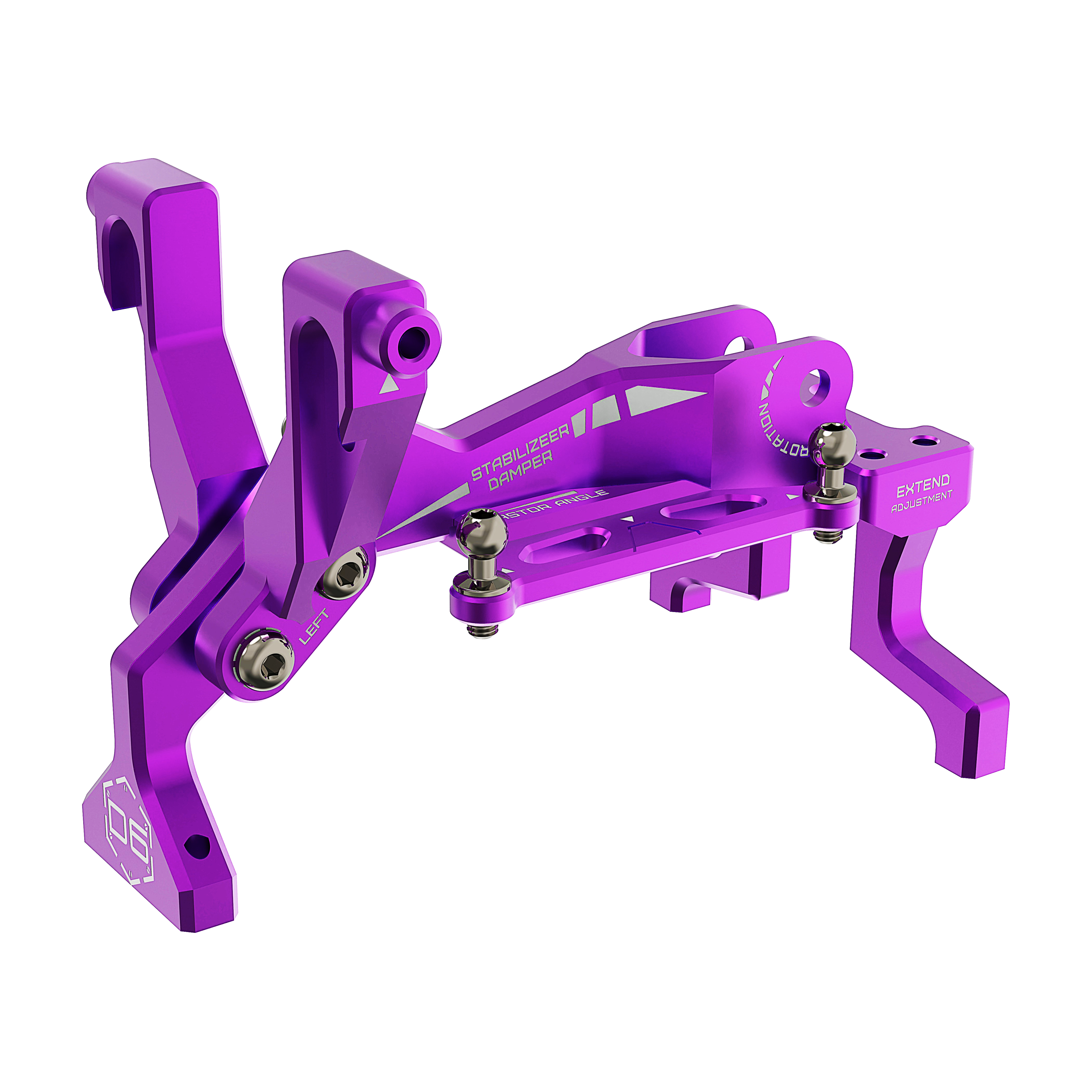 3Racing Auper SAK-D6806 cloison avant alu drift D6 bleu