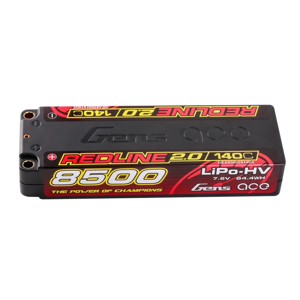 Gens Ace Redline 2.0 8500mAh 2S 140C Batterie Lipo 5mm