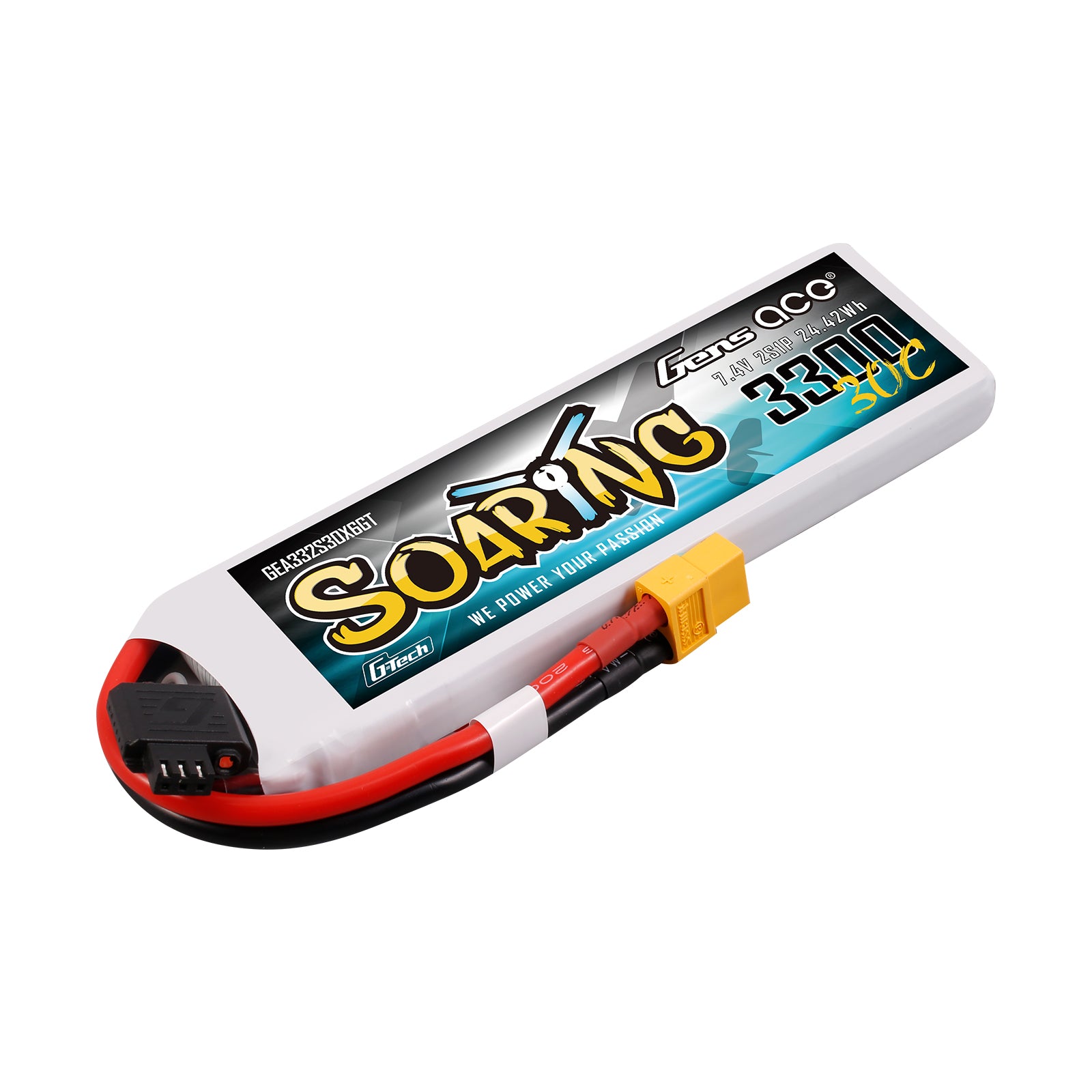 Gens ace Soaring 3300mAh 2S batterie lipo avion XT60 30C