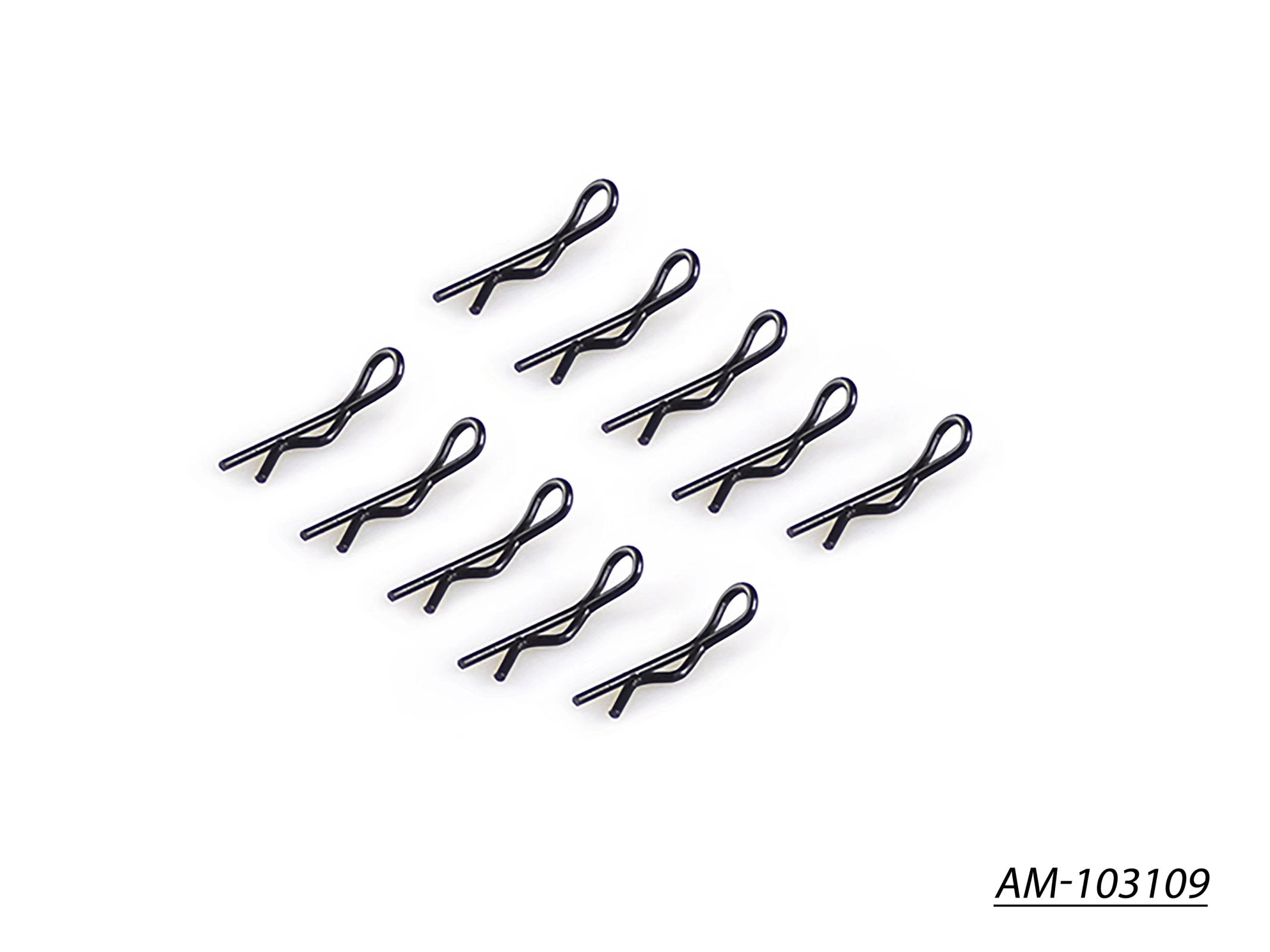 Arrowmax Body Clip Clips Carrosserie 1/10 Noir x10