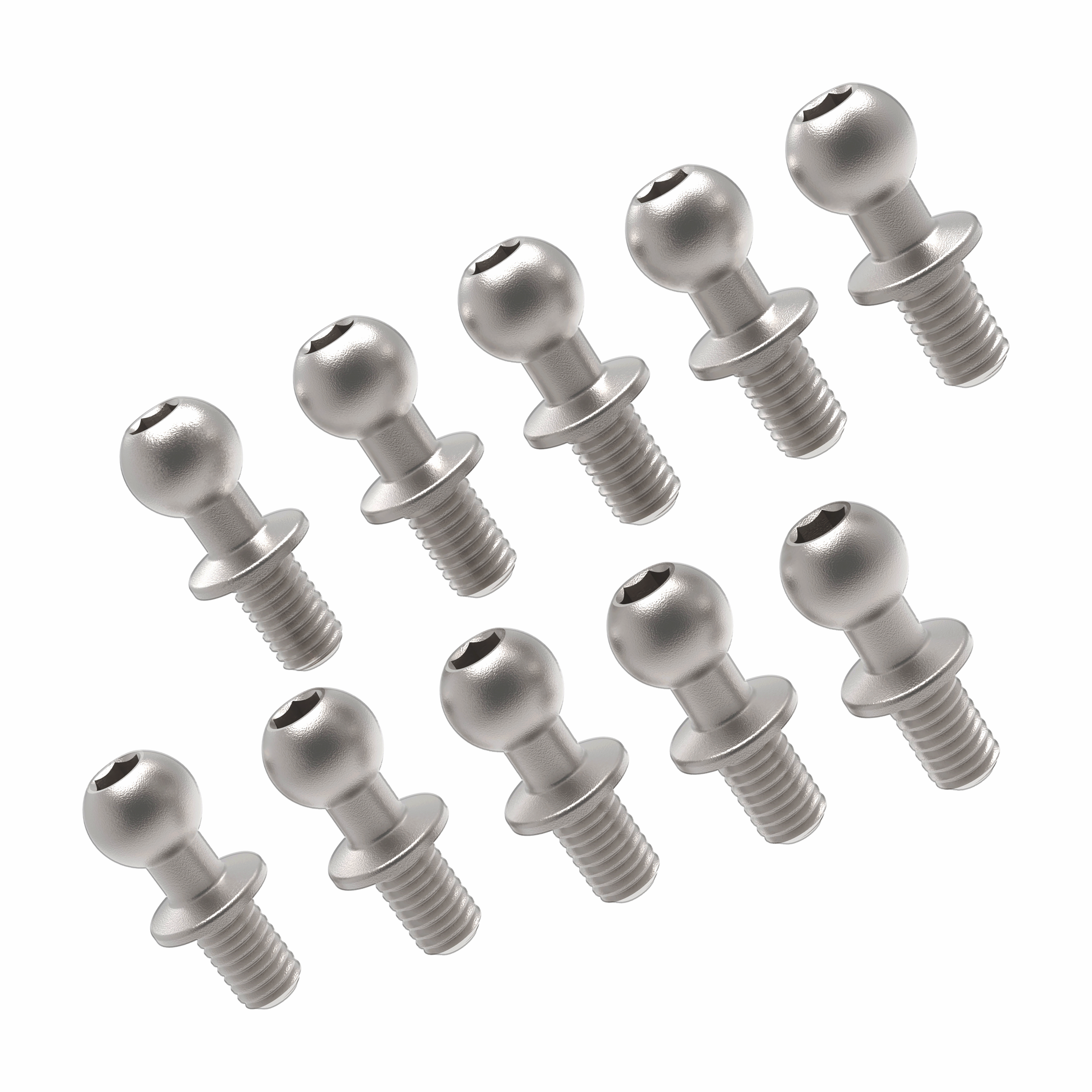 3Racing BS4806 Rotule 4.8mm L6 Acier x10
