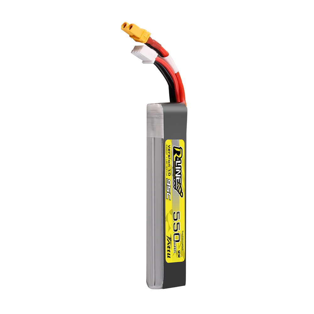 Tattu R-Line 550mAh 2S 95C batterie LiPo 7,4V Long