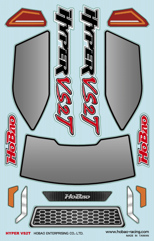 Hobao 85213 VS2 Planche Autocollants Stickers Truggy