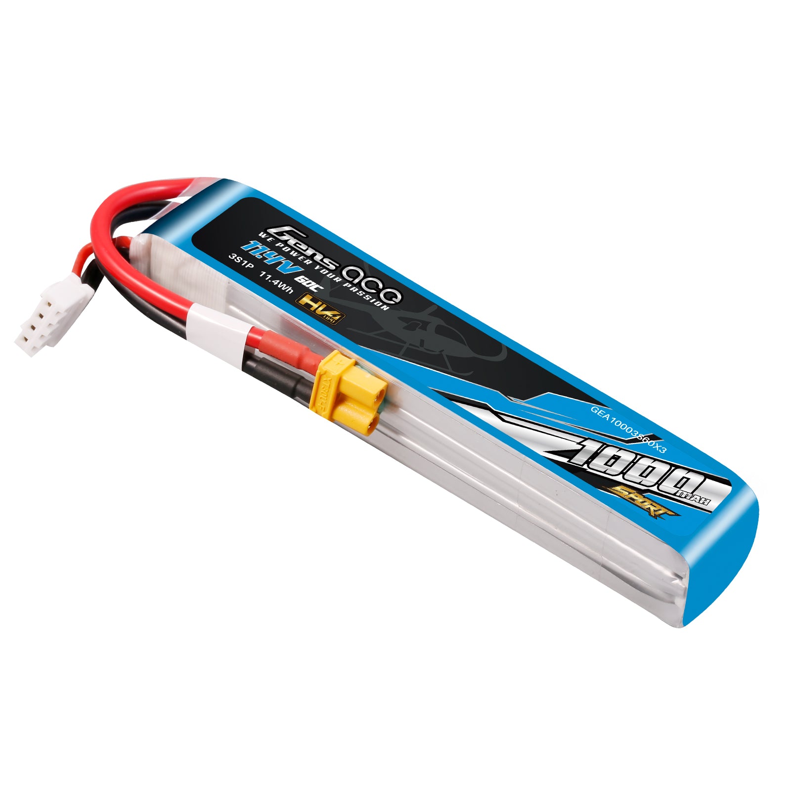 Gens Ace Sport 1000mAh 3S 60C Batterie Lipo XT30 HV