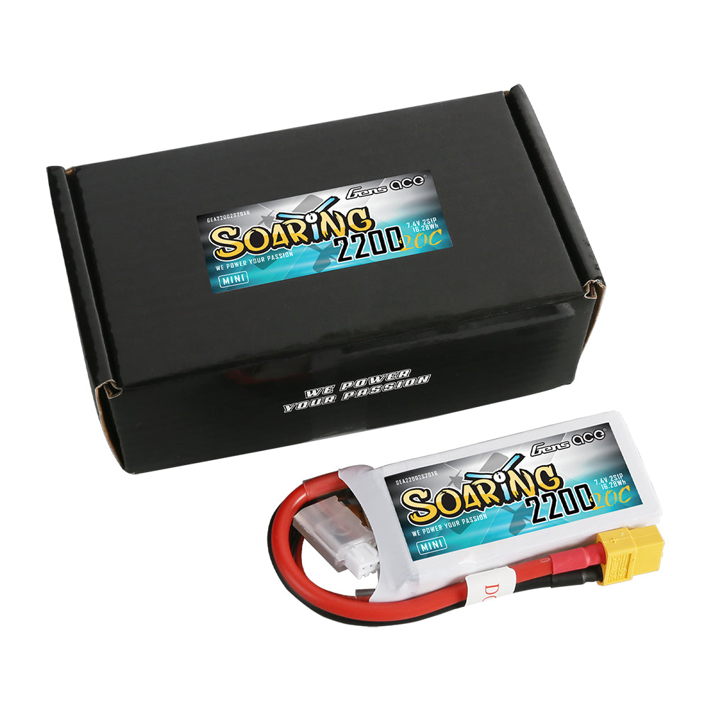 Gens Ace Air Classic 2200mAh 2S batterie LiPo 7.4V XT60