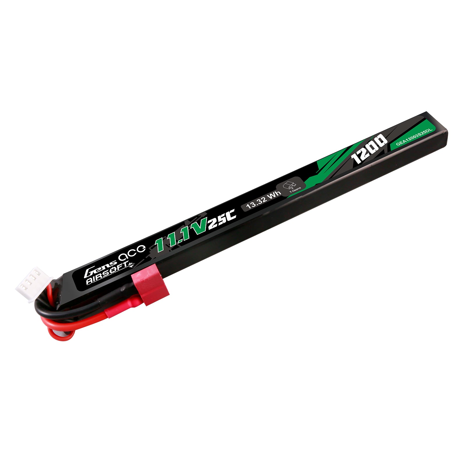 Gens Ace Airsoft 1200mAh 3S batterie LiPo 25C Deans long