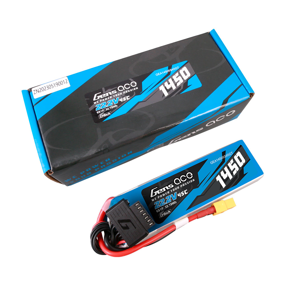 Gens Ace Classic 1450mAh 6S 45C batterie LiPo XT60