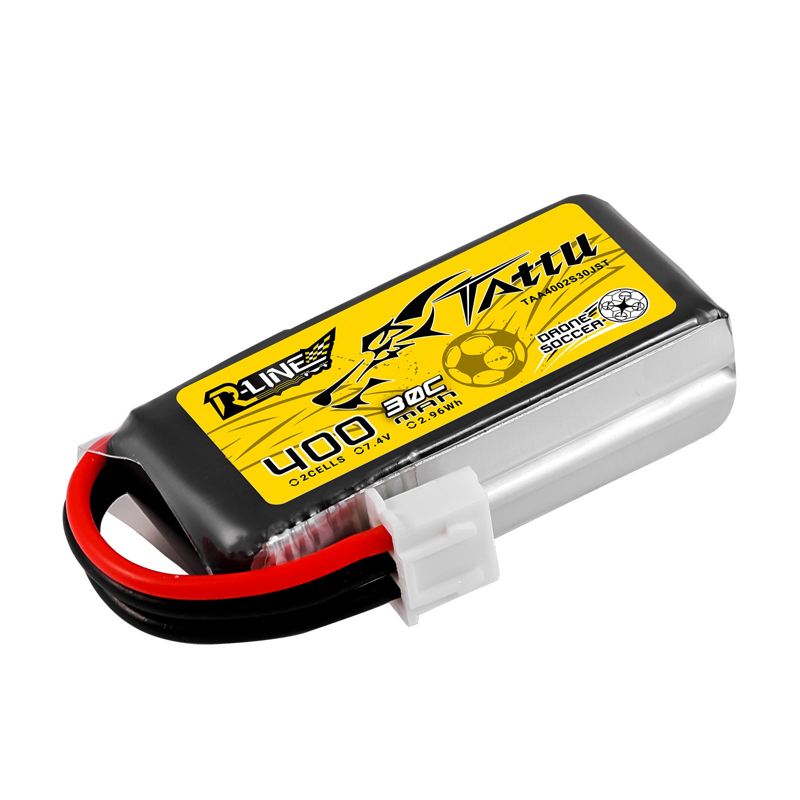 Tattu R-Line 400mAh 2S batterie lipo 7.4V JST-XHR Drone Soccer
