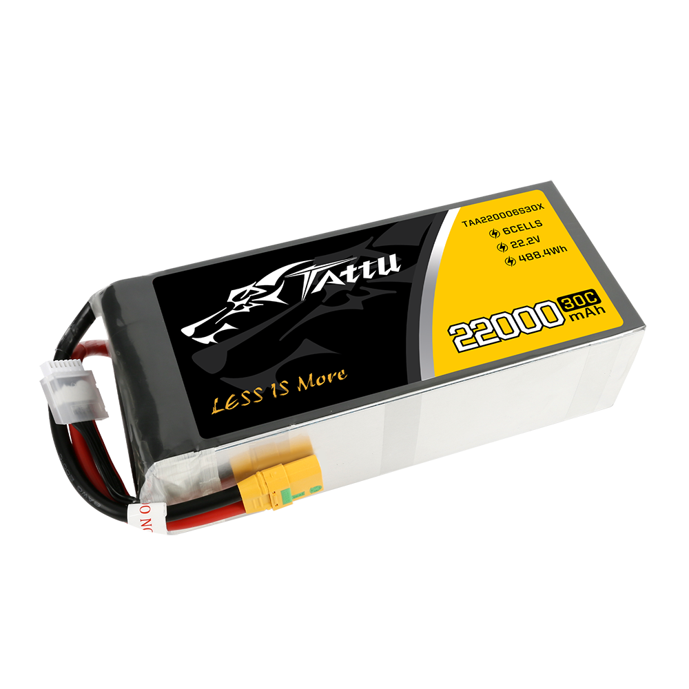 Tattu 22000mAh 6S 30C batterie LiPo 22,2V XT90-S drone