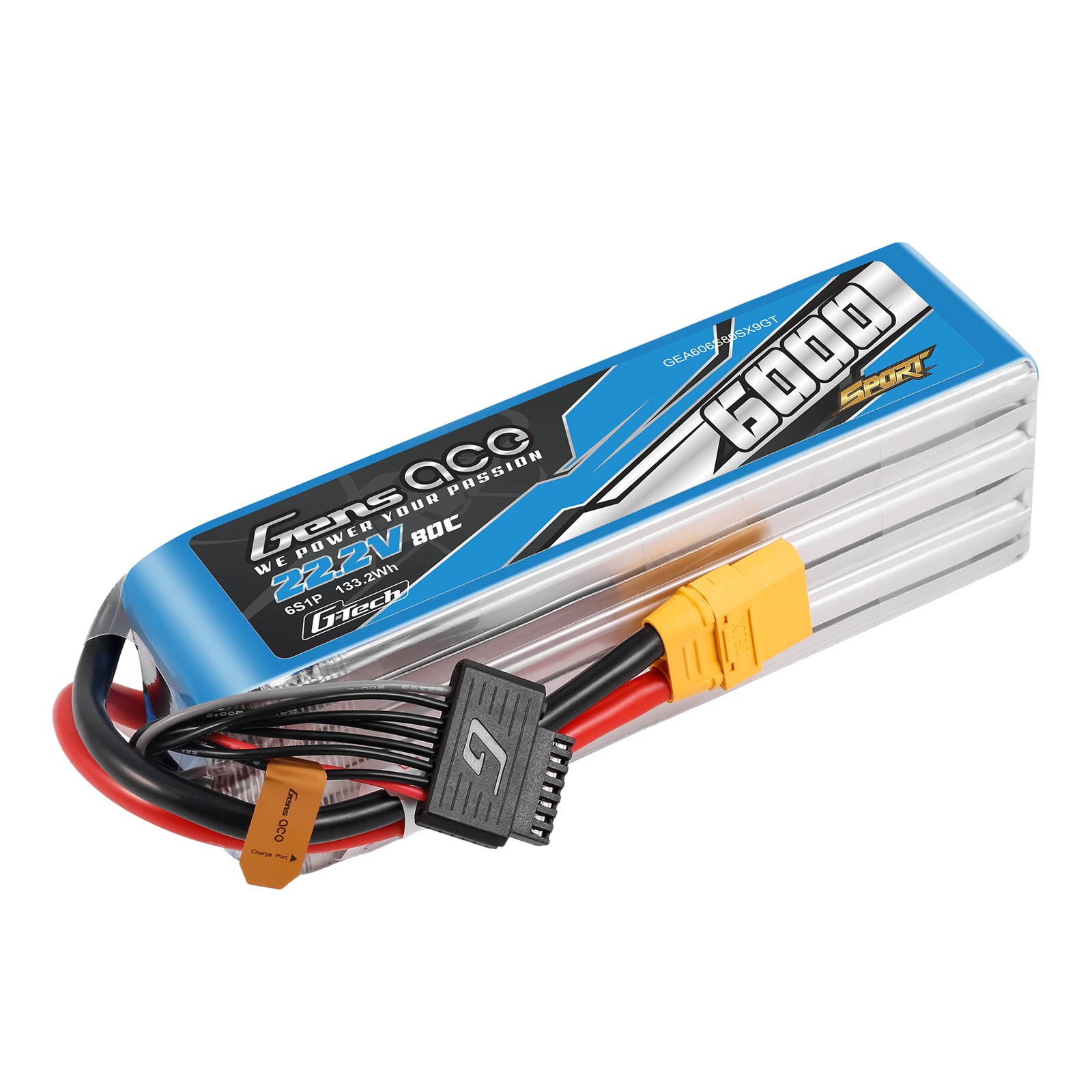 Gens Ace Sport 6000mAh 6S Batterie LiPo 22,2V XT90