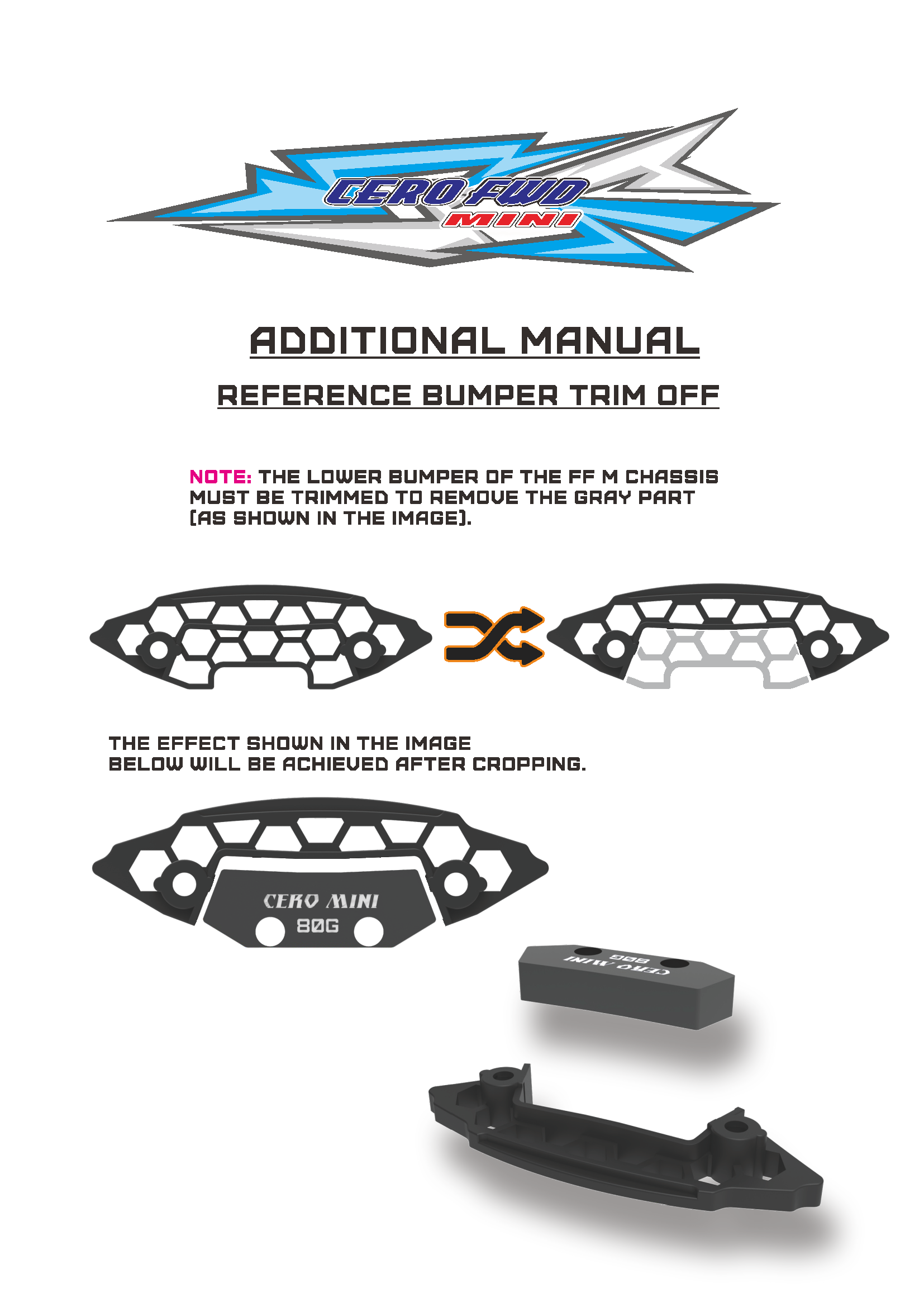 3Racing Cero SAK-CM123A pare-chocs avant TPU Mini