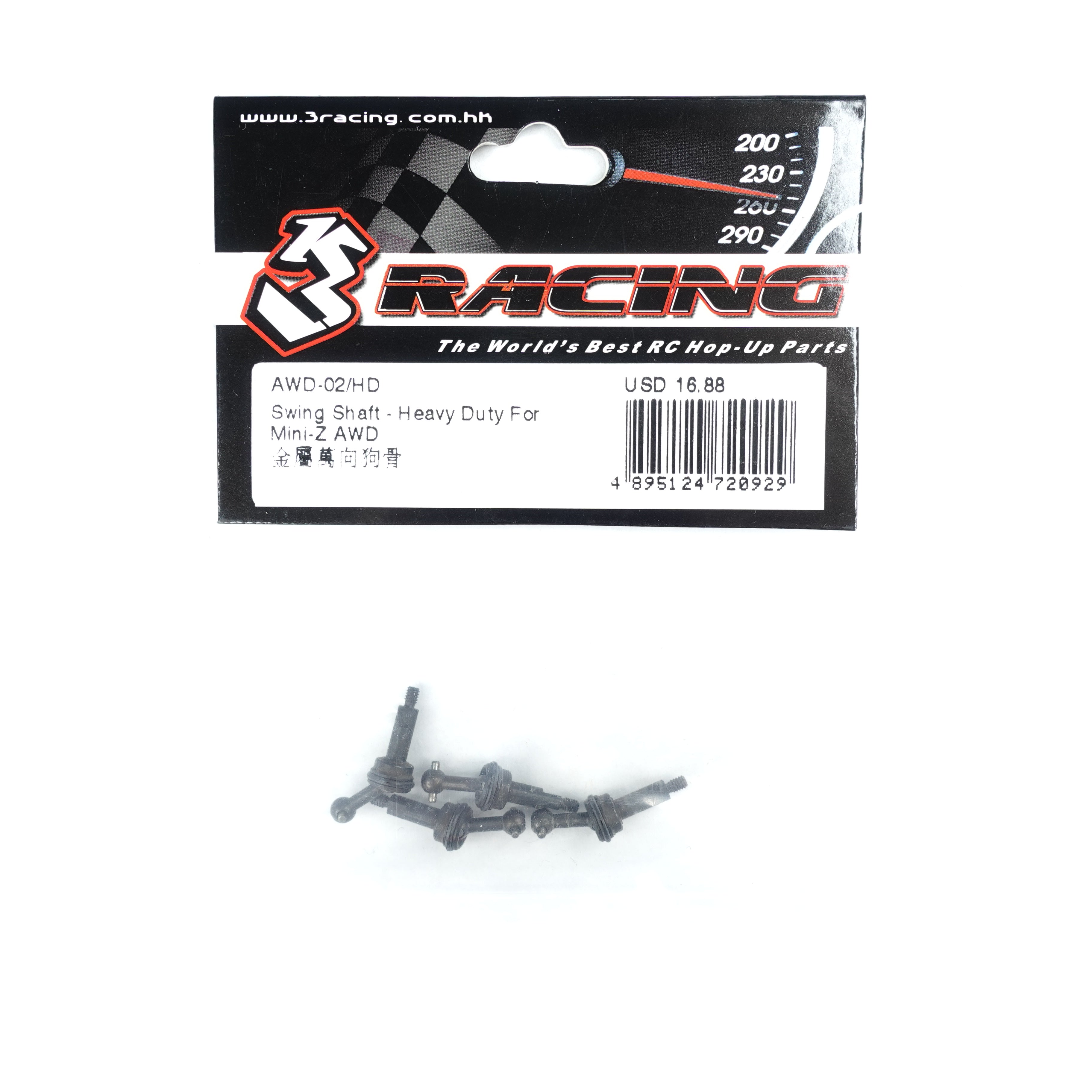 3RACING Mini-Z AWD-02/HD cardan renforce Heavy Duty